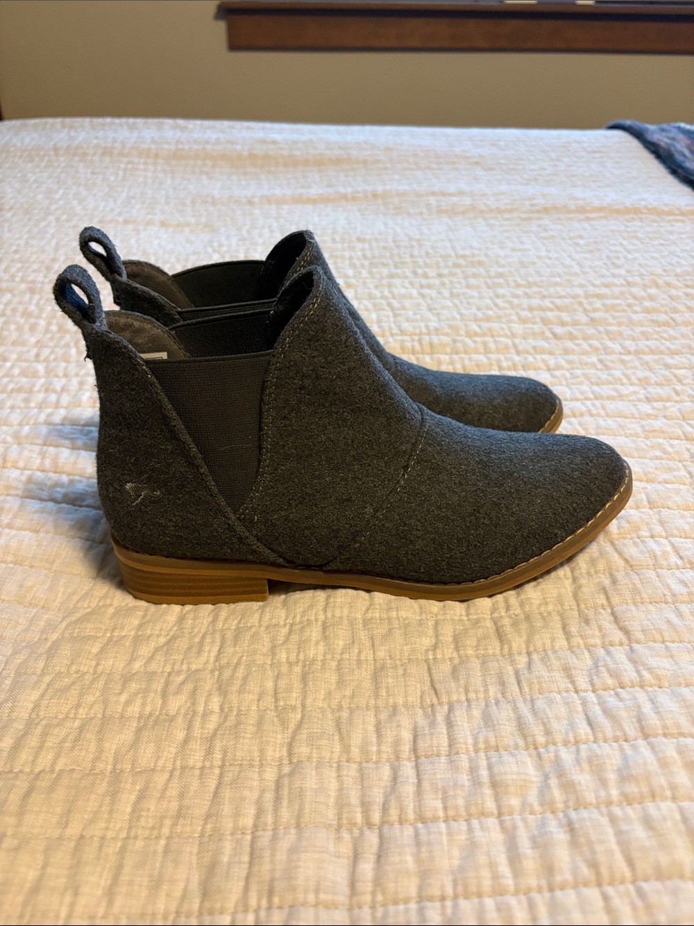 Rocket Dog Gray Ankle Booties with Tan Sole